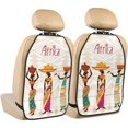 thumbnail image 1 of Uemuo Black African Woman Printed Car Back Seat Protector,2 Pcs Backseat Car Organizer, Kick Mats Back Seat Protector , Back Seat Organizer for Kids, 1 of 8