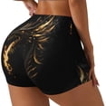 thumbnail image 1 of Uemuo Black And Gold Fire Dragon Pattern Women Workout Impact Shorts Scrunch Butt Lifting Gym Shorts Seamless Booty Biker Shorts-Small, 1 of 8