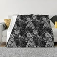 thumbnail image 1 of Uemuo Black Cats In A Garden Printed Throw Blanket for Couch, Fluffy Fuzzy Blankets for Bed, Sofa, Cozy Flannel Faux Fur Blanket-50"x40", 1 of 6