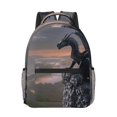 thumbnail image 1 of Uemuo Black Dragon Cliff Dawn Printed Student Durable Water-resistant Backpack,Travel Backpack,Outdoor Activities Backpack, Laptop Backpack, Multi-compartment Backpack, 1 of 5