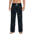thumbnail image 1 of Uemuo Black Fish scales Pattern Men's Wide Leg Palazzo Lounge Pants with Pockets Light Weight Loose Comfy Casual Pajama Pants-XX-Large, 1 of 9