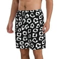 thumbnail image 1 of Uemuo Black Leopard Pattern Men's Swim Trunks Hawaiian Beach Bathing Suit Swimsuits Beach Quick-Dry Shorts with Pockets-, 1 of 9
