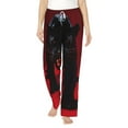 thumbnail image 1 of Uemuo Black Panther Red Background Pattern Women's Wide Leg Palazzo Lounge Pants with Pockets Light Weight Loose Comfy Casual Pajama Pants-Medium, 1 of 9