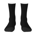 thumbnail image 1 of Uemuo Black Pattern Women's Crew Socks, Soft Durable Breathable Moisture-Wicking with Odor Control Cotton socks, 1 of 9