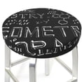 thumbnail image 1 of Uemuo Black Scientific Pattern Round Bar Stool Seat Covers Washable Stool Cushion Slipcover Elastic Bar Chair Covers-14 inch, 1 of 7