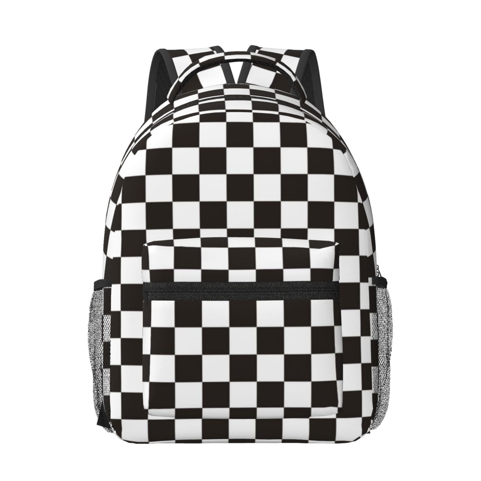 Uemuo Black and White Checkerboard Printed Student Durable Water ...