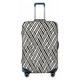thumbnail image 1 of Uemuo Black White Stripes Printed Washable Luggage Cover - Fashion Suitcase Protector Fits 18-32 Inch Luggage -Small, 1 of 9