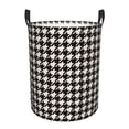thumbnail image 1 of Uemuo Black and white houndstooth Pattern Circular Laundry Hamper Basket with handles,Collapsible laundry basket,Large capacity laundry hamper,Laundry Organizer-Medium, 1 of 6