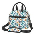 thumbnail image 1 of Uemuo Block Dinosaur Printed Lunch Bag Lunch Box Reusable Insulated Lunch Tote Bag, Leakproof Thermal Cooler Sack Food Handbags Case High Capacity, 1 of 5