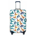 thumbnail image 1 of Uemuo Block Dinosaur Printed Washable Luggage Cover - Fashion Suitcase Protector Fits 18-32 Inch Luggage -Large, 1 of 9