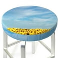 thumbnail image 1 of Uemuo Blooming Sunflower Field Pattern Round Bar Stool Seat Covers Washable Stool Cushion Slipcover Elastic Bar Chair Covers-13 inch, 1 of 7