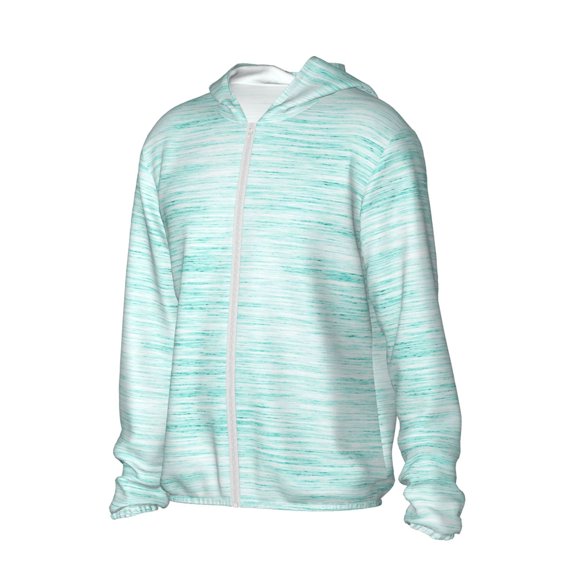 Uemuo Blue Bright Pattern Women's Full Zip UPF 50  Sun Protection Hoodie Jacket Long Sleeve Sun Shirt Hiking Outdoor Performance with Pockets-XX-Large