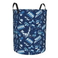thumbnail image 1 of Uemuo Blue Bus Pattern Circular Laundry Hamper Basket with handles,Collapsible laundry basket,Large capacity laundry hamper,Laundry Organizer-Small, 1 of 8