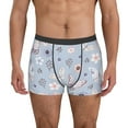 thumbnail image 1 of Uemuo Blue Butterfly Pattern Men's Boxer Briefs,Trunk Anti-Chafing,Comfortable, Durable, and Stylish Underwear-Small, 1 of 9