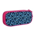 thumbnail image 1 of Uemuo Blue Butterfly Printed Pencil Pen Case, Portable Pencil Pouch with Zipper, Compact Stationery Bag Makeup Bag, Pencil Bag for Home Office, 1 of 1