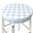 thumbnail image 1 of Uemuo Blue Checkboard Pattern Round Bar Stool Seat Covers Washable Stool Cushion Slipcover Elastic Bar Chair Covers-12 inch, 1 of 7