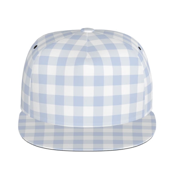 Uemuo Blue Checkboard Pattern Women's Baseball Cap,Straight Brim Hat,Golf Dad Hat,Travel Hat,Sun Protection Cap,Everyday Accessory