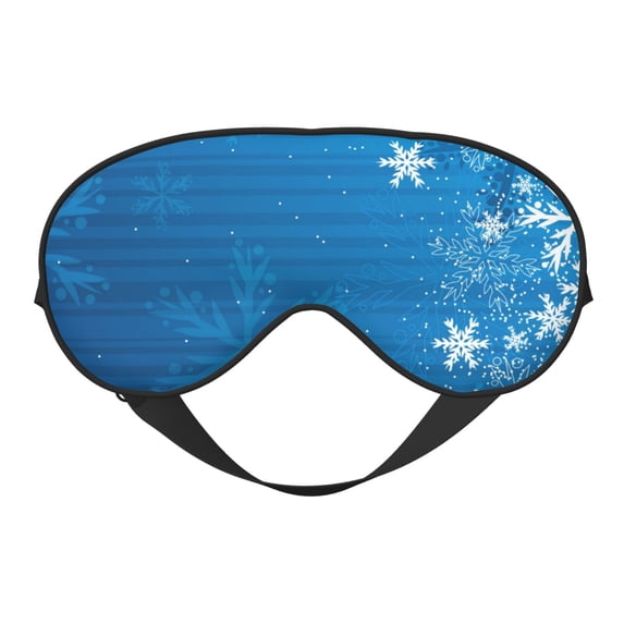 Uemuo Blue Christmas Pattern Sleep Eye Mask - Light Blocking Sleep Mask Blocking Out Light Perfectly, Soft and Comfortable Night Eye Mask, Eye Blinder