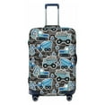 thumbnail image 1 of Uemuo Blue Excavator Printed Washable Luggage Cover - Fashion Suitcase Protector Fits 18-32 Inch Luggage -Large, 1 of 9