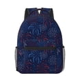 thumbnail image 1 of Uemuo Blue Firework Printed Student Durable Water-resistant Backpack,Travel Backpack,Outdoor Activities Backpack, Laptop Backpack, Multi-compartment Backpack, 1 of 5