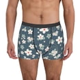 thumbnail image 1 of Uemuo Blue Flower Pattern Men's Boxer Briefs,Trunk Anti-Chafing,Comfortable, Durable, and Stylish Underwear-Medium, 1 of 9