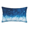 thumbnail image 1 of Uemuo Blue Glitter Sparkles Print Throw Pillow Case – Cozy & Soft Cushion Cover, Hypoallergenic Pillow Case for Sleeping, Perfect for Women with Envelope Closure-16"x24", 1 of 6