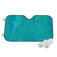 thumbnail image 1 of Uemuo Blue Green Glitter Pattern Accordion Car Windshield Sun Shade, Foldable Reflective Sun Visor for Car, Reflector Windshield Sunshade-Small, 1 of 7