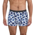 thumbnail image 1 of Uemuo Blue Ink Flowers Pattern Men's Boxer Briefs,Trunk Anti-Chafing,Comfortable, Durable, and Stylish Underwear-, 1 of 9