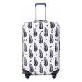 thumbnail image 1 of Uemuo Blue Leaves Printed Washable Luggage Cover - Fashion Suitcase Protector Fits 18-32 Inch Luggage -Medium, 1 of 9