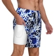 thumbnail image 1 of Uemuo Blue Lightning2 Pattern Mens Swim Trunks Quick Dry Board Shorts with Mesh Lining, Stretch Beach Shorts Quick Dry No-Chafing Board Shorts-X-Large, 1 of 9