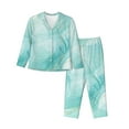 thumbnail image 1 of Uemuo Blue Marble Pattern Womens Pajama Sets,PJ Set for Women,Pajamas for Women Logo,Long Sleeve Pajama Set for Women,Soft Long Sleeve Top With Pants-Medium, 1 of 9