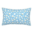 thumbnail image 1 of Uemuo Blue Popcorn Print Throw Pillow Case – Cozy & Soft Cushion Cover, Hypoallergenic Pillow Case for Sleeping, Perfect for Women with Envelope Closure-14"x20", 1 of 6