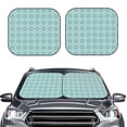 thumbnail image 1 of Uemuo Blue Print Printed 2 PCS Car Windshield Sun Shade, Auto Sun Heat and UV Rays Blocker, Foldable Automotive Front Window Sunshade Protector, 1 of 7