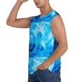 thumbnail image 1 of Uemuo Blue Shell Pattern Men's Sleeveless T-Shirt,Muscle Athletic Tank Top, Moisture-wicking Quick-dry Breathable Classic Tee Top for Gym Run Outdoor Sports-Medium, 1 of 8