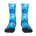 thumbnail image 1 of Uemuo Blue Shell Pattern Women's Crew Socks, Soft Durable Breathable Moisture-Wicking with Odor Control Cotton socks, 1 of 9