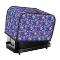 thumbnail image 1 of Uemuo Blue Skull Flower Print Toaster Cover 2 Slice, Small Kitchen Appliance Covers, Toaster Oven Cover with Loop, Bread Machine Cover Dust Cover Protection, 1 of 7
