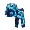 thumbnail image 1 of Uemuo Blue Yin And Yang Pattern 2-Piece Loungewear Set - Men’s Soft Sleepwear, Cozy Winter PJs, Comfy Sleep Set-X-Large, 1 of 7