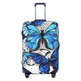 thumbnail image 1 of Uemuo Blue and White Butterflies Printed Washable Luggage Cover - Fashion Suitcase Protector Fits 18-32 Inch Luggage -Medium, 1 of 9