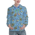 thumbnail image 1 of Uemuo Blue paisley pattern Pattern Women's Hoodie with Eye-catching Drawstrings- Casual Pullover Hoodie with Kangaroo Pocket, Stylish Hooded Sweatshirt-Large, 1 of 7