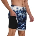 thumbnail image 1 of Uemuo Blueberry Pattern Mens Swim Trunks Quick Dry Board Shorts with Mesh Lining, Stretch Beach Shorts Quick Dry No-Chafing Board Shorts-, 1 of 9