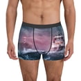 thumbnail image 1 of Uemuo Boat Lighthouse Storm Waves Pattern Men's Boxer Briefs,Trunk Anti-Chafing,Comfortable, Durable, and Stylish Underwear-, 1 of 9