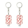 thumbnail image 1 of Uemuo Boba Milk Tea Pattern Rectangular Metal Keychain - Durable, Stylish, and Personalized Key Ring for Men and Women,Engraved Keychain,Gift Slim Sturdy Keychain, 1 of 7