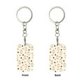 thumbnail image 1 of Uemuo Boba Milk Tea Pattern Rectangular Metal Keychain - Durable, Stylish, and Personalized Key Ring for Men and Women,Engraved Keychain,Gift Slim Sturdy Keychain, 1 of 7