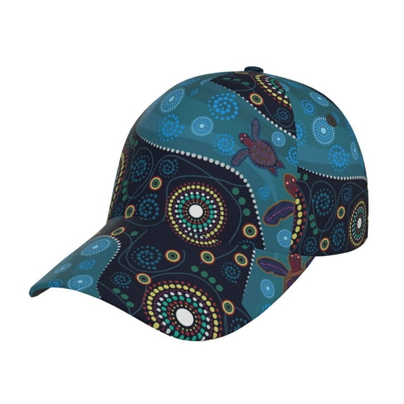 Uemuo Bohemian Turtle Pattern Baseball Cap Golf Dad Hat Adjustable Original Classic Low Profile Cotton Hat Unconstructed Plain Cap Men Women