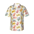 thumbnail image 1 of Uemuo Boho Bunny Printed Regular Fit Short Sleeve Casual Hawaiian Shirt for Men,Aloha shirt,Tropical shirt,Floral print shirt,Vacation Beach shirt-Medium, 1 of 9