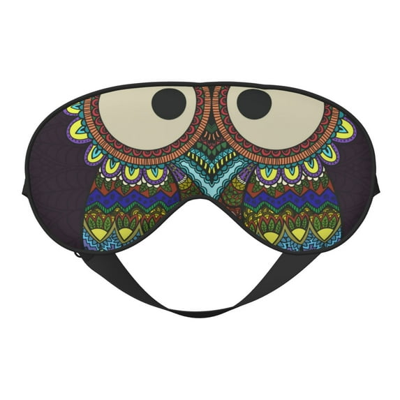 Uemuo Boho Owl Pattern Sleep Eye Mask - Light Blocking Sleep Mask Blocking Out Light Perfectly, Soft and Comfortable Night Eye Mask, Eye Blinder