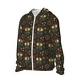 thumbnail image 1 of Uemuo Boho Owl Pattern Women's Full Zip UPF 50+ Sun Protection Hoodie Jacket Long Sleeve Sun Shirt Hiking Outdoor Performance with Pockets-Medium, 1 of 9