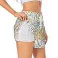 thumbnail image 1 of Uemuo Boho Pattern Women's Athletic Shorts High Waisted Running Shorts with Liner Pockets Gym Elastic Workout Shorts-Large, 1 of 9