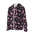 thumbnail image 1 of Uemuo Breast Cancer Awareness (2) Pattern Women's Full Zip UPF 50+ Sun Protection Hoodie Jacket Long Sleeve Sun Shirt Hiking Outdoor Performance with Pockets-Medium, 1 of 9
