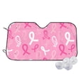 thumbnail image 1 of Uemuo Breast Cancer Awareness (3) Pattern Accordion Car Windshield Sun Shade, Foldable Reflective Sun Visor for Car, Reflector Windshield Sunshade-Medium, 1 of 7